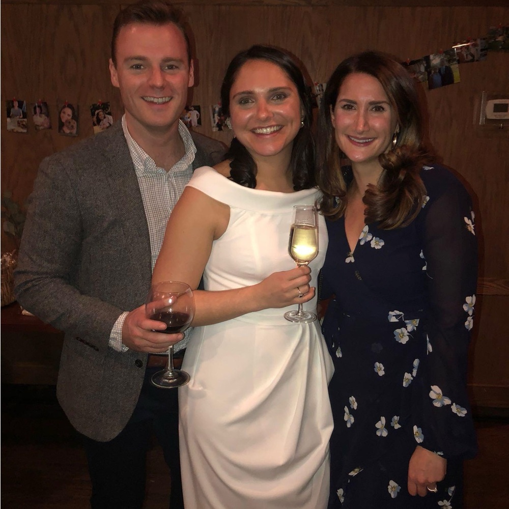 BHLDN White Strapless Dress